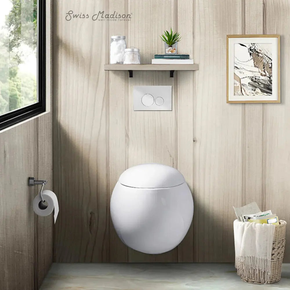 SWISS MADISON - – Plaisir Wall-Hung Elongated Toilet Bowl - Premium Bidet : Smart Toilets & Bathroom Amenities