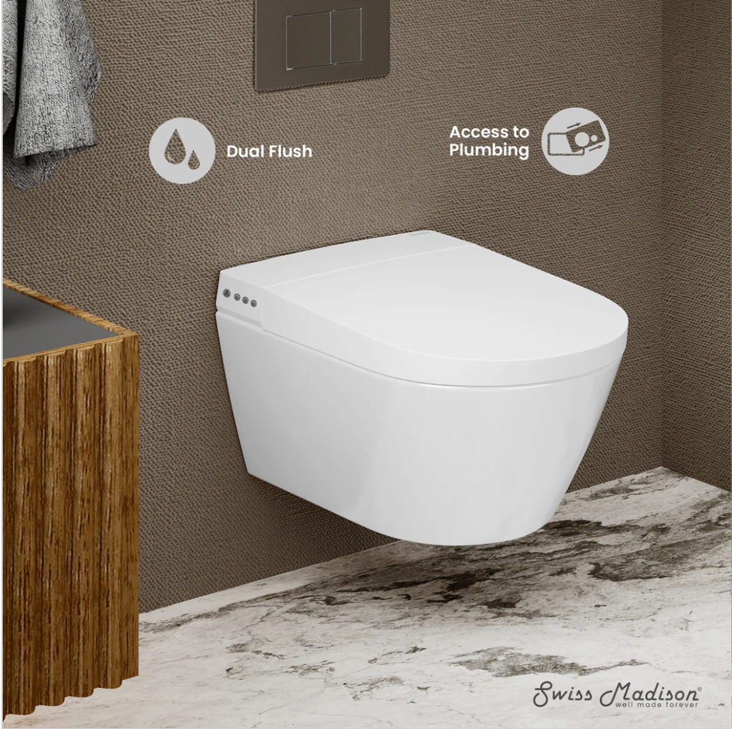 SWISS MADISON - Hugo Smart Wall-Hung Bidet Toilet - - - Premium Bidet : Smart Toilets & Bathroom Amenities