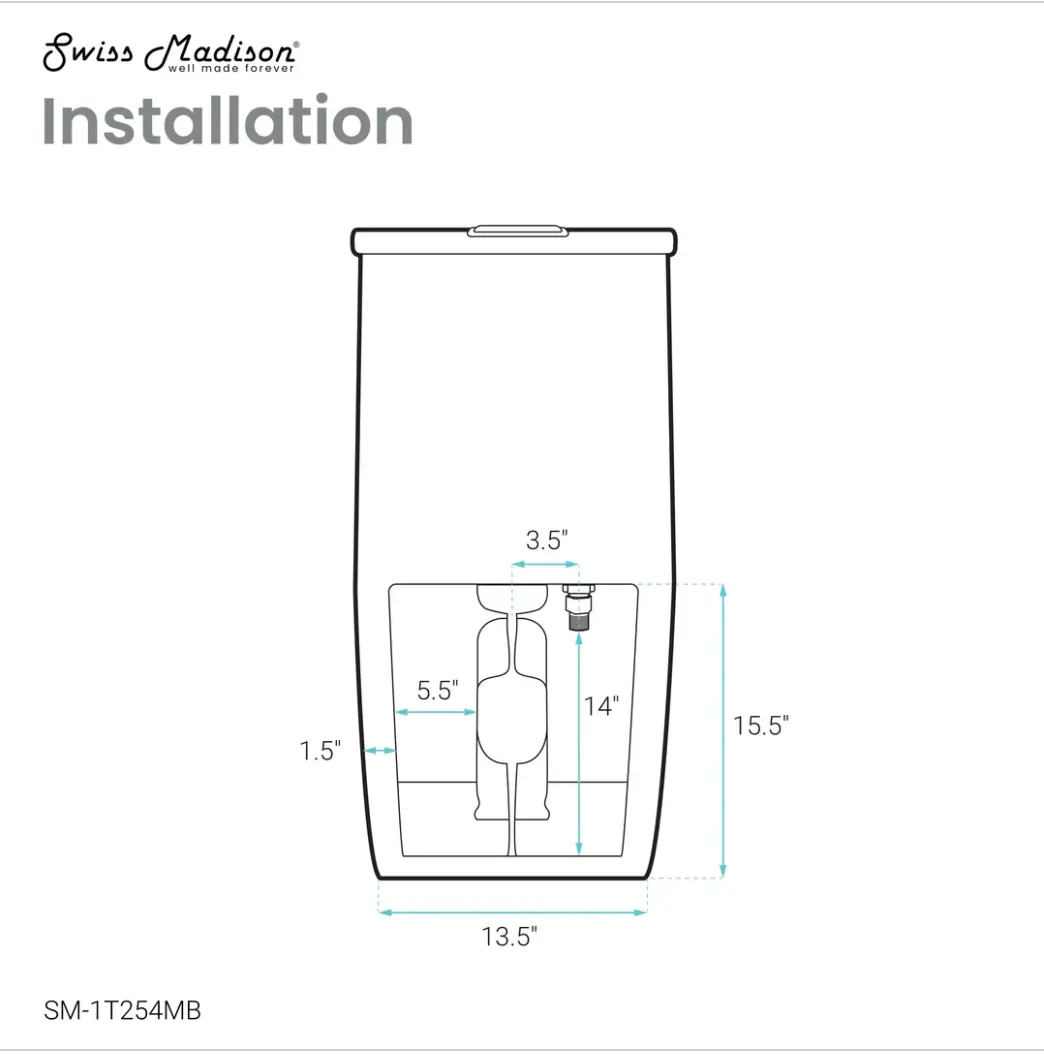 SWISS MADISON - St. Tropez One-Piece Toilet Vortex Dual-Flush - -  - Premium Bidet : Smart Toilets & Bathroom Amenities