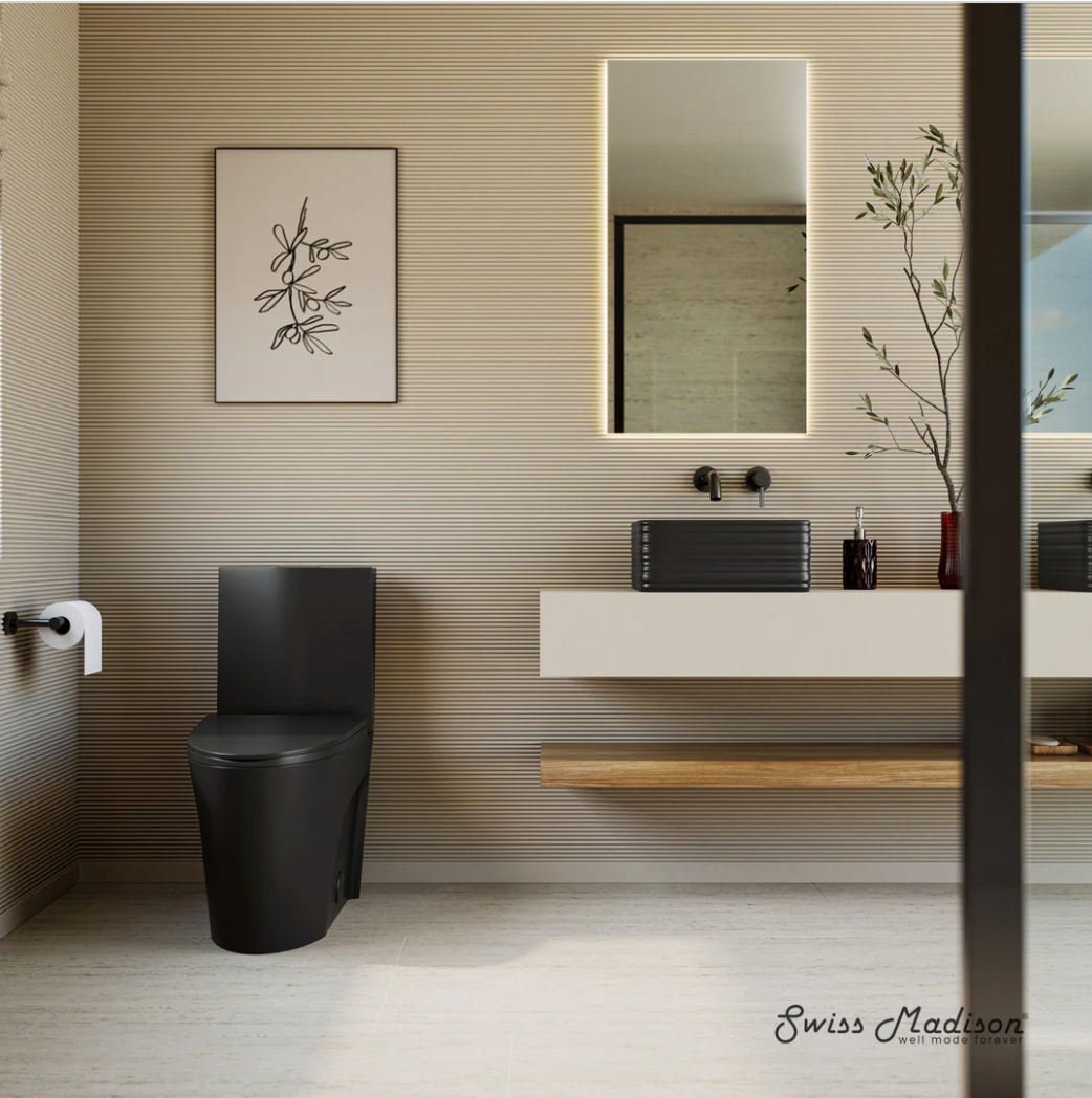 SWISS MADISON - St. Tropez One-Piece Toilet Vortex Dual-Flush - - - Premium Bidet : Smart Toilets & Bathroom Amenities