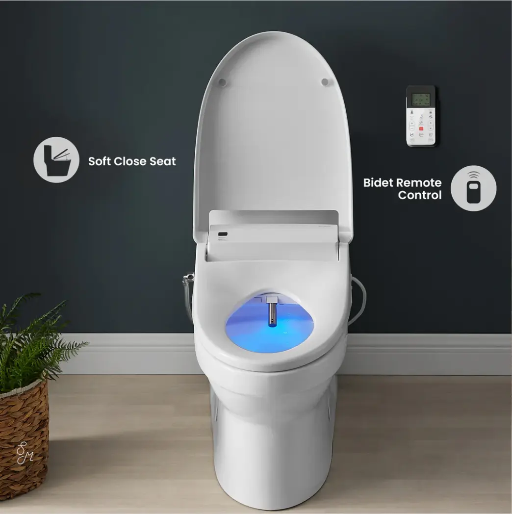 SWISS MADISON - Virage One-Piece Toilet with Vivante Smart Seat - -  - Premium Bidet : Smart Toilets & Bathroom Amenities