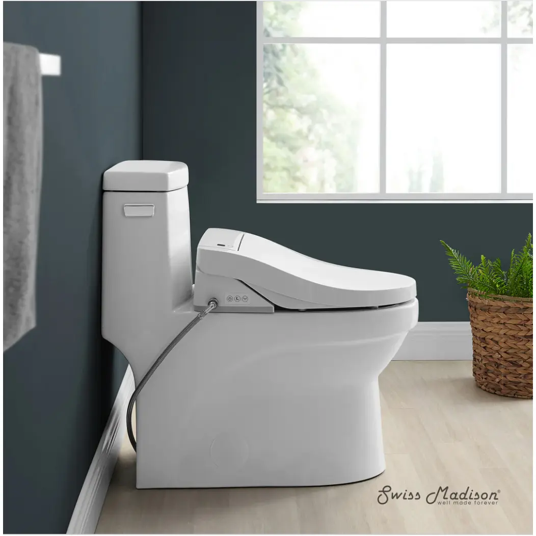 SWISS MADISON - Virage One-Piece Toilet with Vivante Smart Seat - -  - Premium Bidet : Smart Toilets & Bathroom Amenities