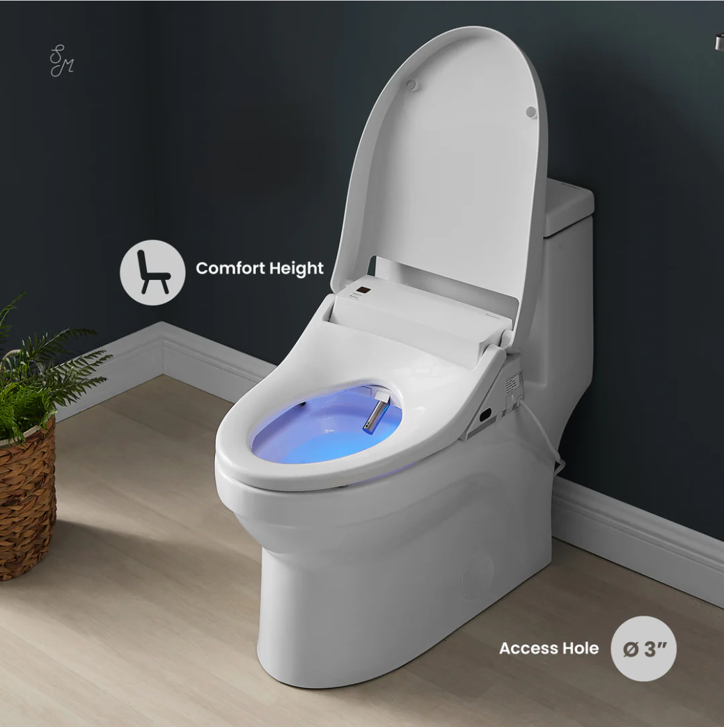 SWISS MADISON - Virage One-Piece Toilet with Vivante Smart Seat - - - Premium Bidet : Smart Toilets & Bathroom Amenities