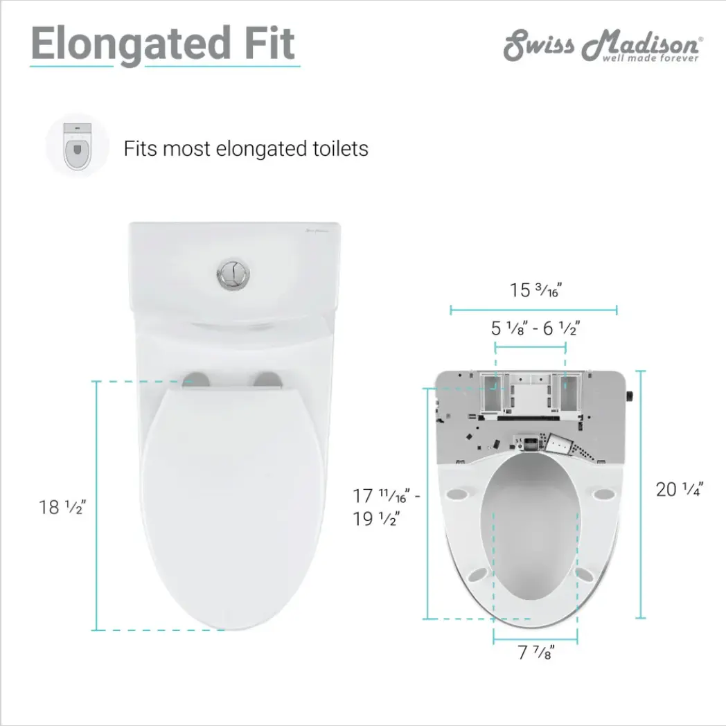SWISS MADISON - Vivante Smart Toilet Seat Bidet - -  - Premium Bidet : Smart Toilets & Bathroom Amenities