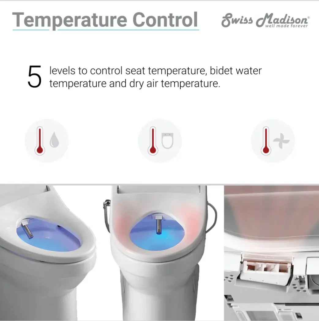 SWISS MADISON - Vivante Smart Toilet Seat Bidet - -  - Premium Bidet : Smart Toilets & Bathroom Amenities