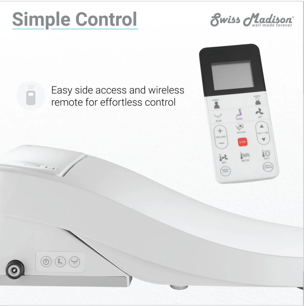SWISS MADISON - Vivante Smart Toilet Seat Bidet - - - Premium Bidet : Smart Toilets & Bathroom Amenities