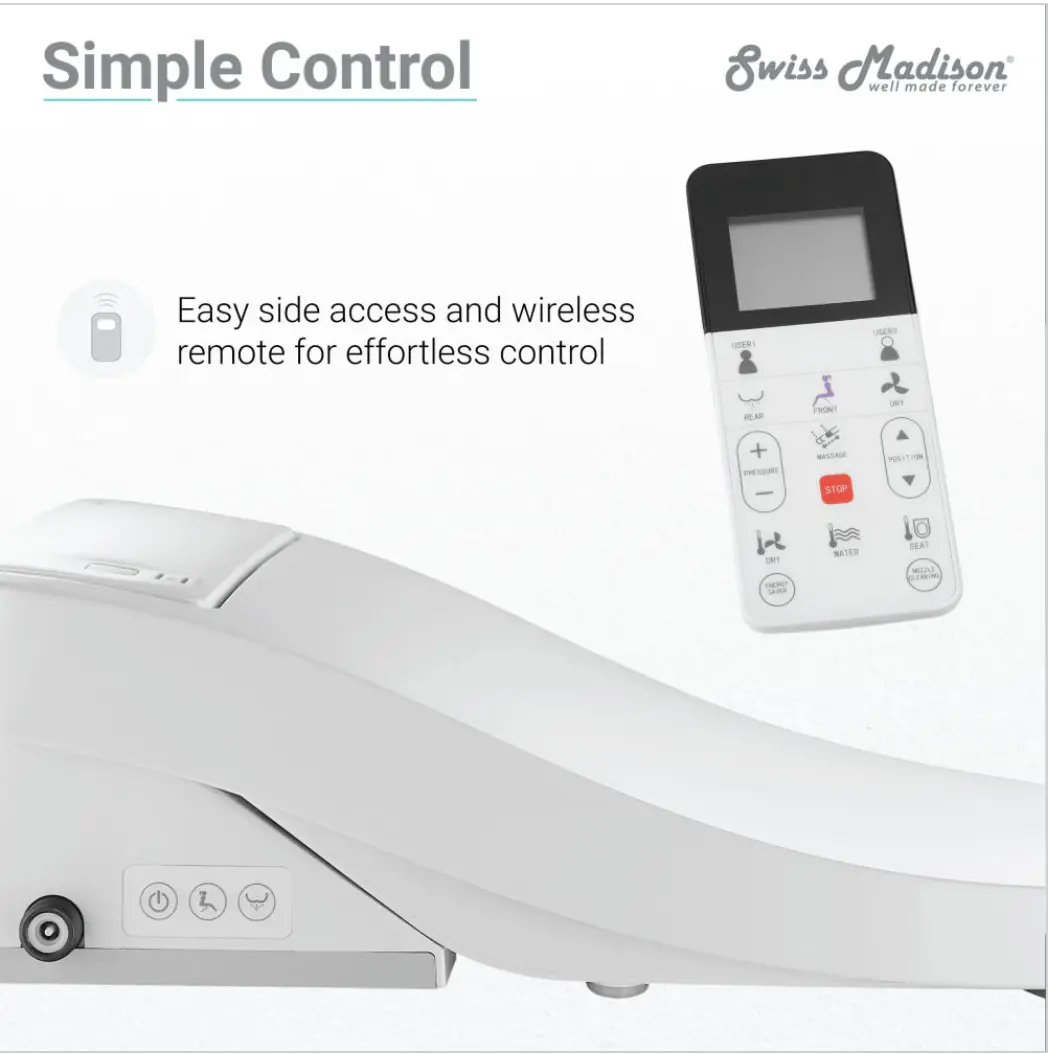 SWISS MADISON - Vivante Smart Toilet Seat Bidet - -  - Premium Bidet : Smart Toilets & Bathroom Amenities