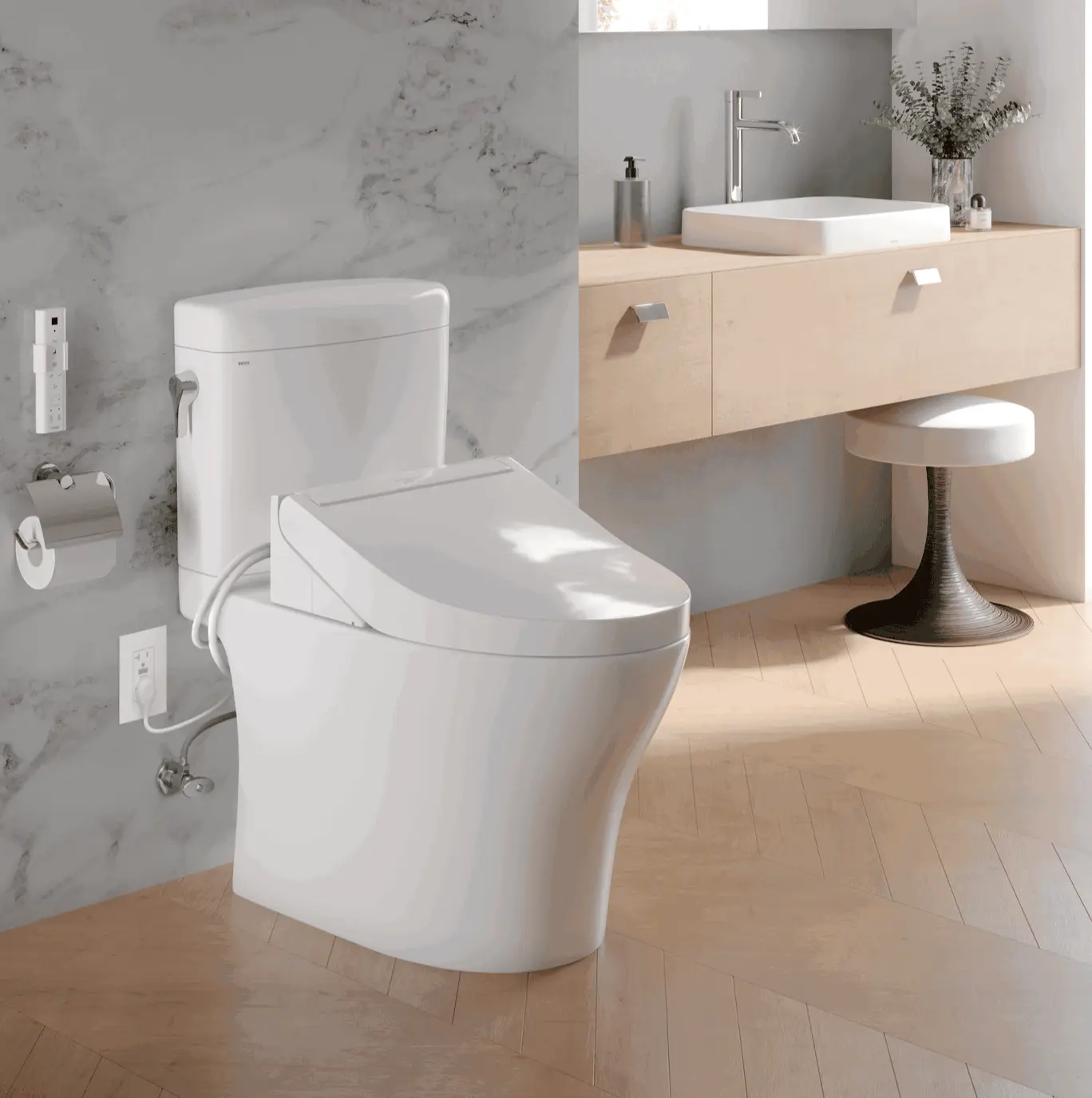TOTO - C5 WASHLET+ TOILET SEAT - -  - Premium Bidet : Smart Toilets & Bathroom Amenities