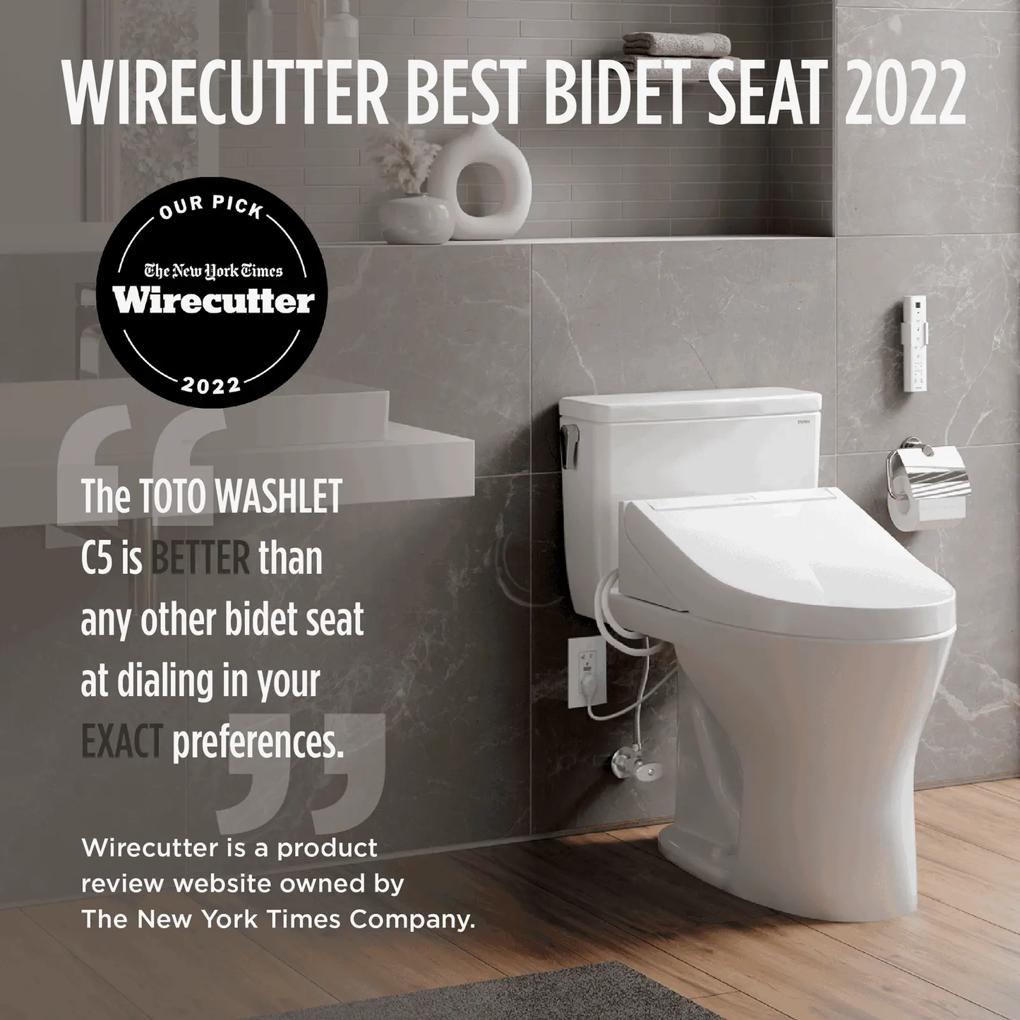 TOTO - C5 WASHLET+ TOILET SEAT - -  - Premium Bidet : Smart Toilets & Bathroom Amenities