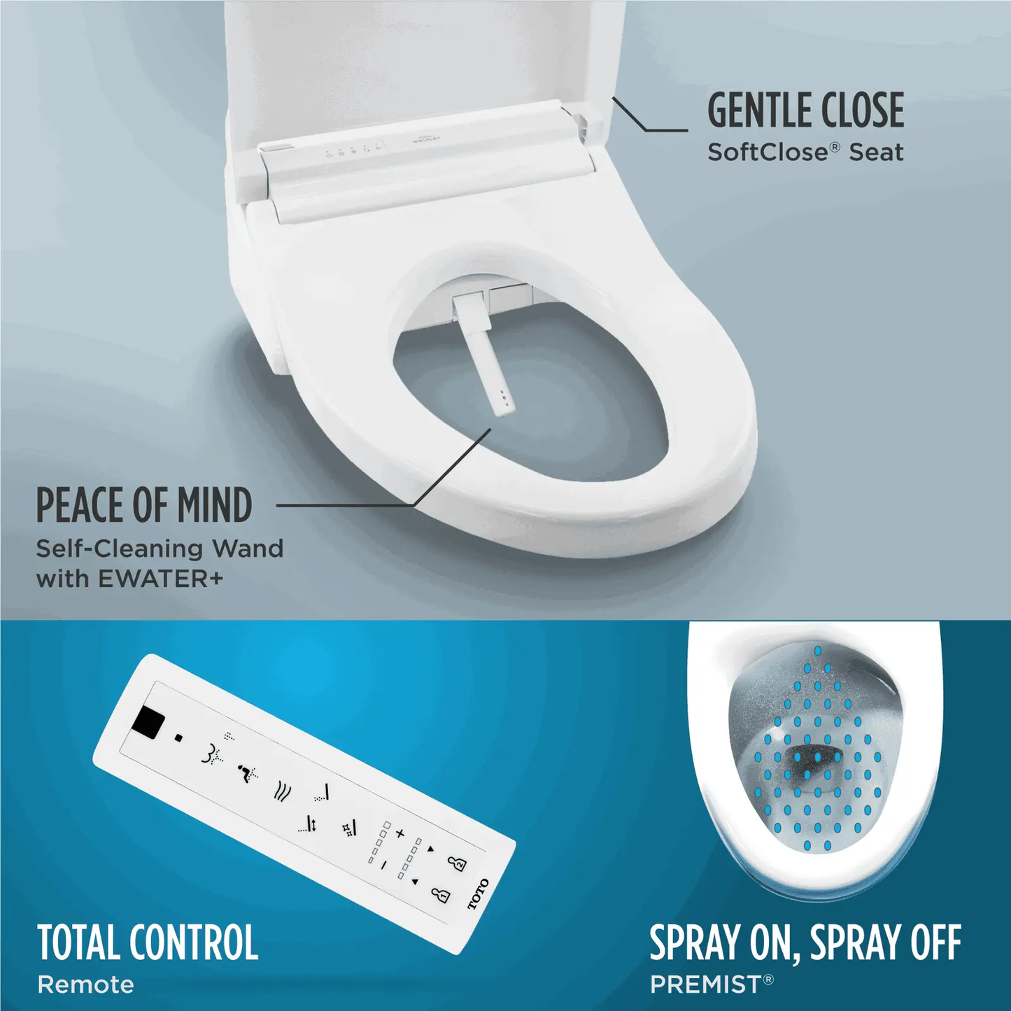 TOTO - C5 WASHLET+ TOILET SEAT - -  - Premium Bidet : Smart Toilets & Bathroom Amenities