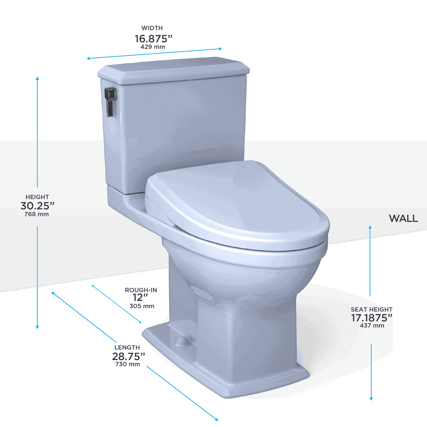 TOTO - Connelly - WASHLET+ S7A Two-Piece Toilet - 1.28 GPF & 0.9 GPF - - - Premium Bidet : Smart Toilets & Bathroom Amenities