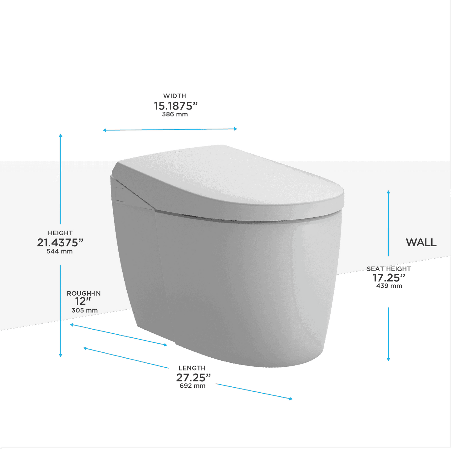 TOTO - NEOREST AS Dual Flush Toilet - 1.0 GPF & 0.8 GPF - -  - Premium Bidet : Smart Toilets & Bathroom Amenities