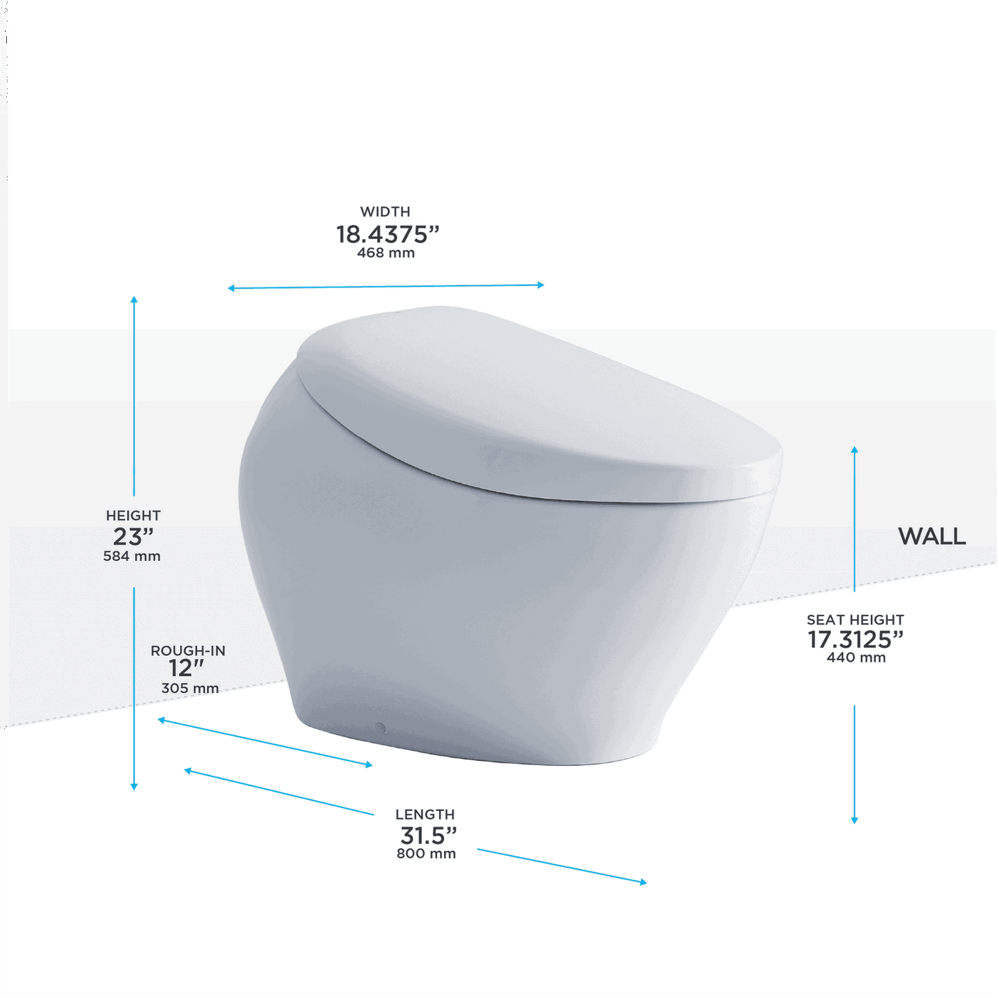 TOTO - NEOREST NX2 Dual Flush Toilet - 1.0 GPF & 0.8 GPF - - - Premium Bidet : Smart Toilets & Bathroom Amenities