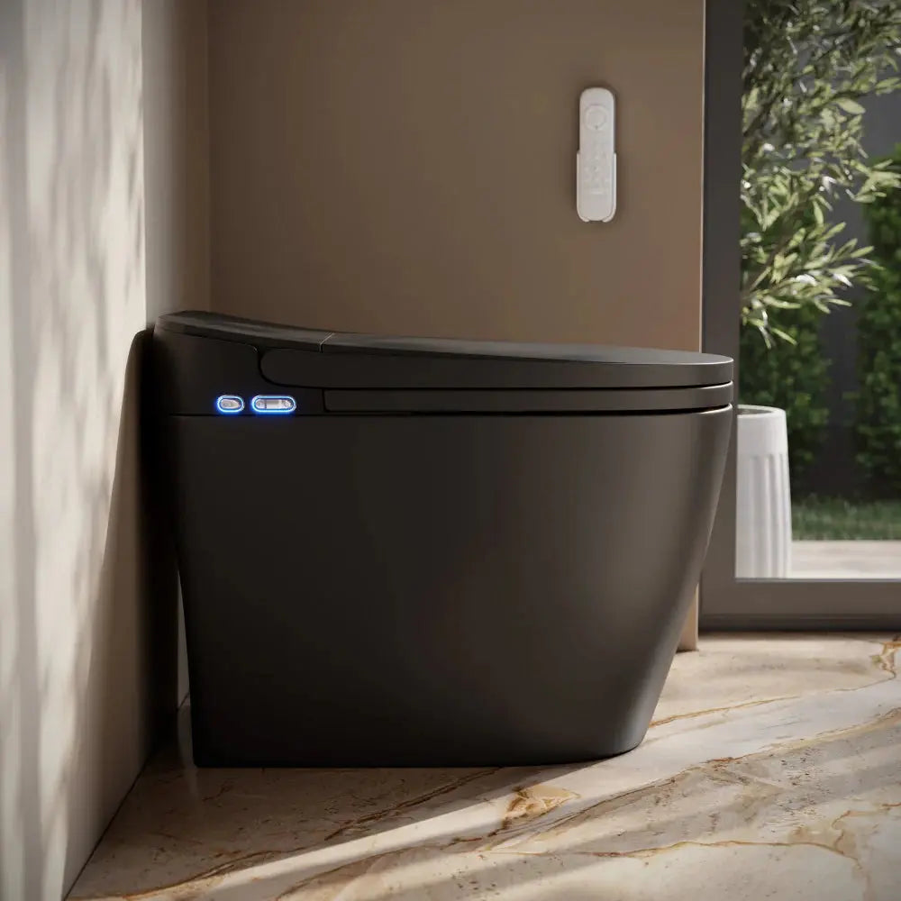 SWISS MADISON  - Avancer One Piece Smart Toilet 1.28 GPF in Glossy White with Heated Bidet, Air Drying, Night Light, Foot Sensor - Premium Bidet : Smart Toilets & Bathroom Amenities