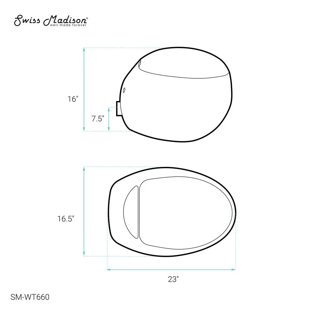SWISS MADISON - – Plaisir Wall-Hung Elongated Toilet Bowl - Premium Bidet : Smart Toilets & Bathroom Amenities