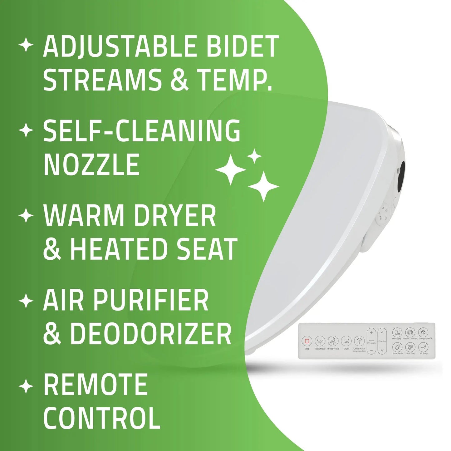 ANZZI Dive Smart Electric Bidet Toilet Seat - Premium Bidet : Smart Toilets & Bathroom Amenities