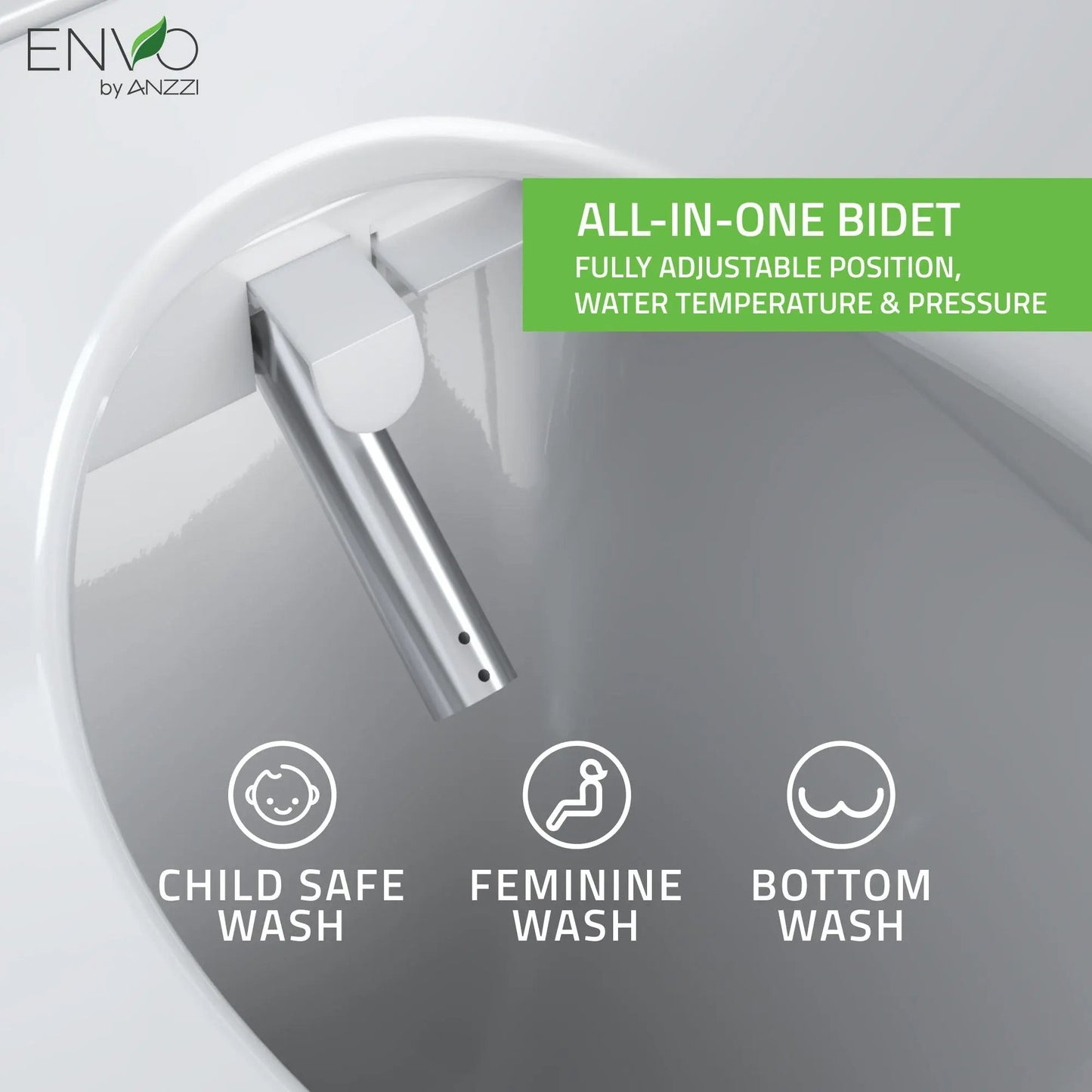 ANZZI Dive Smart Electric Bidet Toilet Seat - Premium Bidet : Smart Toilets & Bathroom Amenities