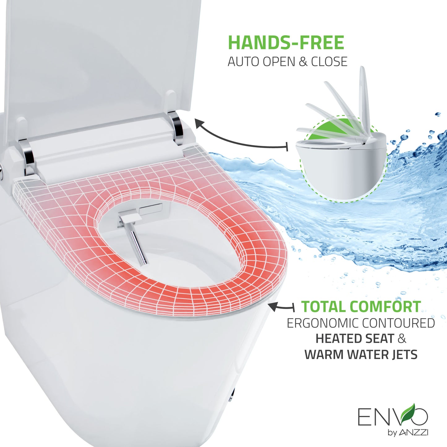 ANZZI ENVO Echo Elongated Smart Bidet Toilet