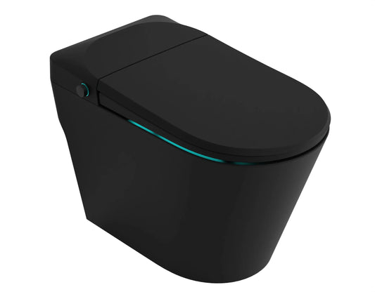 ANZZI ENVO Echo Elongated 1.28 GPF Smart Bidet Toilet in Matte Black - Premium Bidet : Smart Toilets & Bathroom Amenities