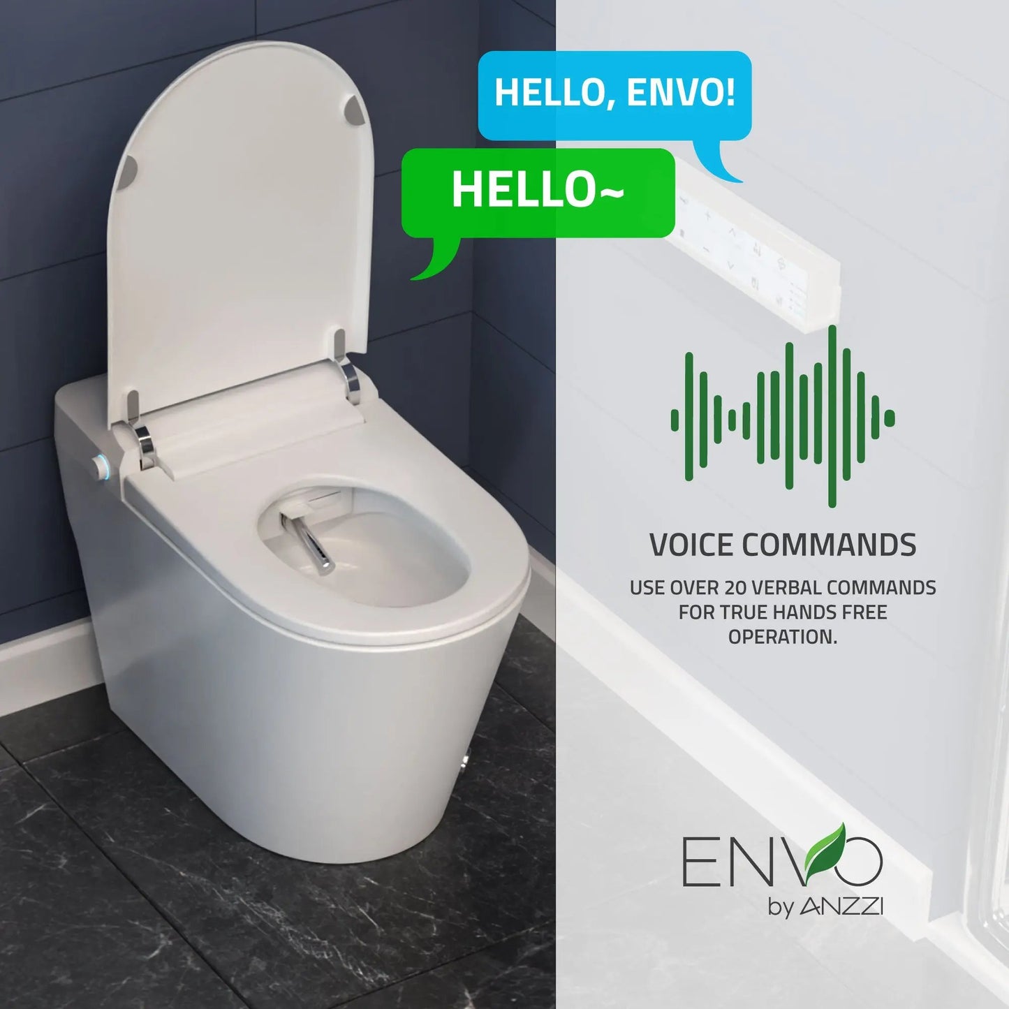 ANZZI ENVO Echo Elongated Smart Bidet Toilet - Premium Bidet : Smart Toilets & Bathroom Amenities