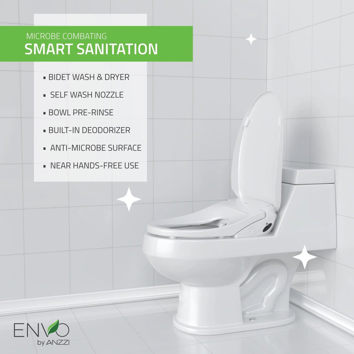 ANZZI Dive Smart Electric Bidet Toilet Seat - Premium Bidet : Smart Toilets & Bathroom Amenities