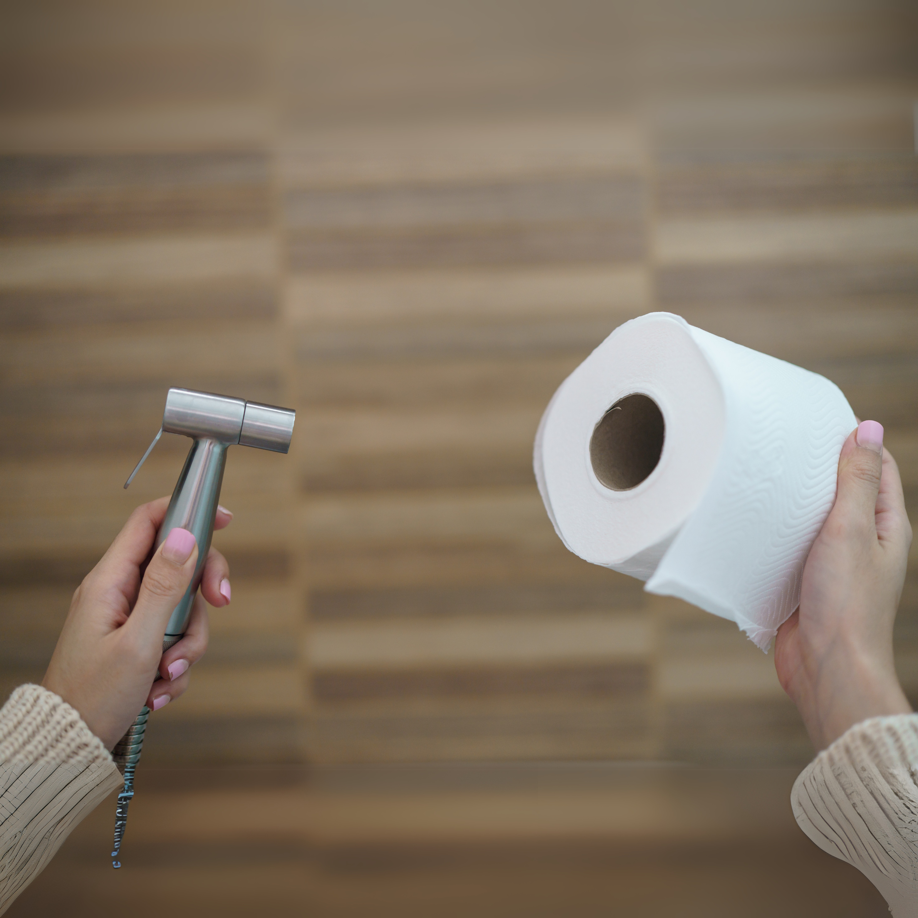 Bidet vs toilet paper image