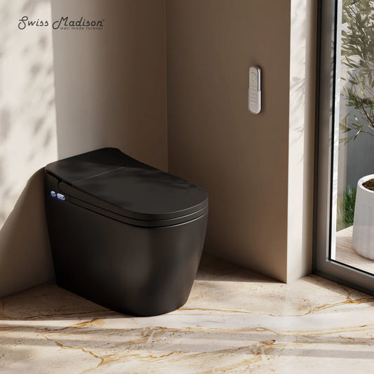 Avancer One Piece Smart Toilet 1.28 GPF in Glossy White with Heated Bidet, Air Drying, Night Light, Foot Sensor