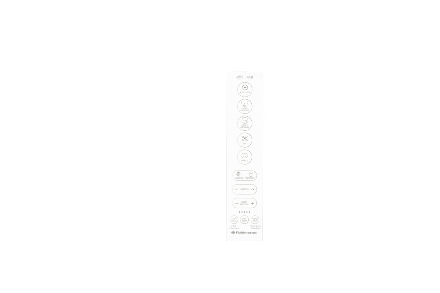 The Soft Spa bidet seat remote