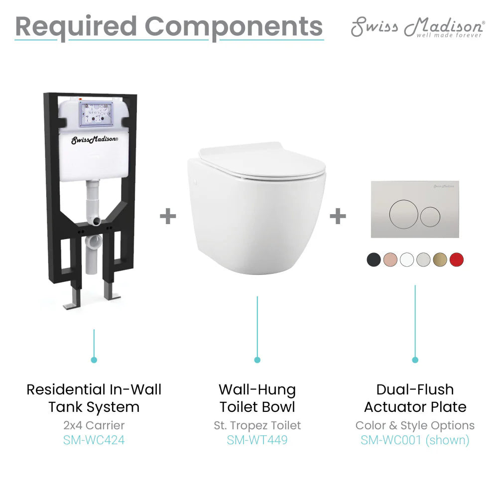 Swiss Madison - Fantome M 2x4 Concealed In-Wall Toilet Tank Carrier System (SM-WC424)