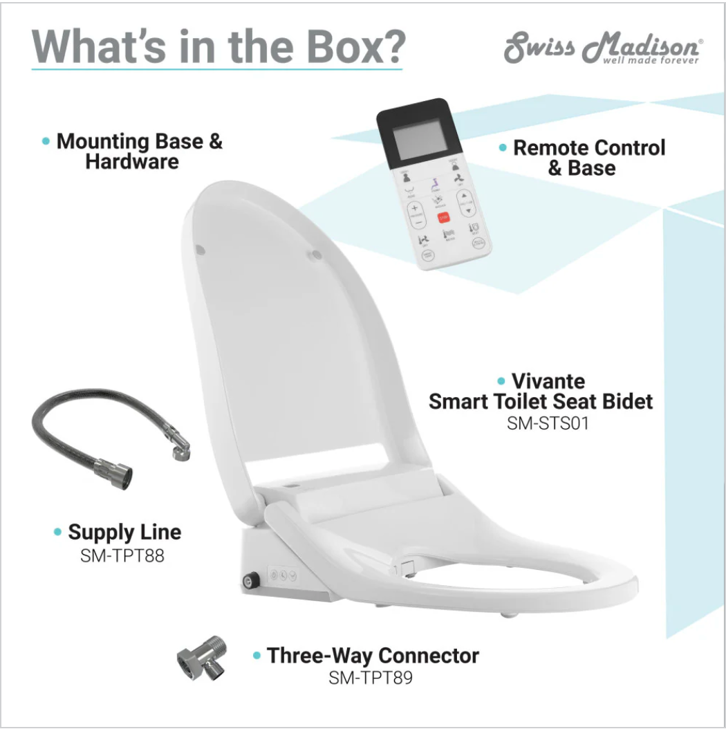 SWISS MADISON - Vivante Smart Toilet Seat Bidet - -  - Premium Bidet : Smart Toilets & Bathroom Amenities 