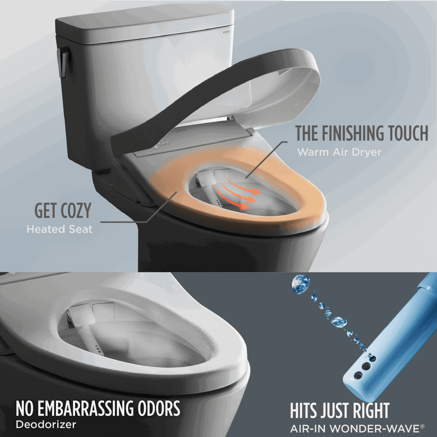 TOTO - Carlyle II WASHLET+ S7A One-Piece Toilet - 1.28 GPF - -  - Premium Bidet : Smart Toilets & Bathroom Amenities 