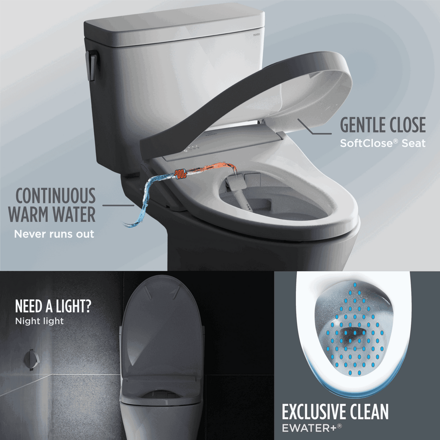 TOTO - Legato - WASHLET+ S7 One-Piece Toilet - 1.28 GPF - -  - Premium Bidet : Smart Toilets & Bathroom Amenities 