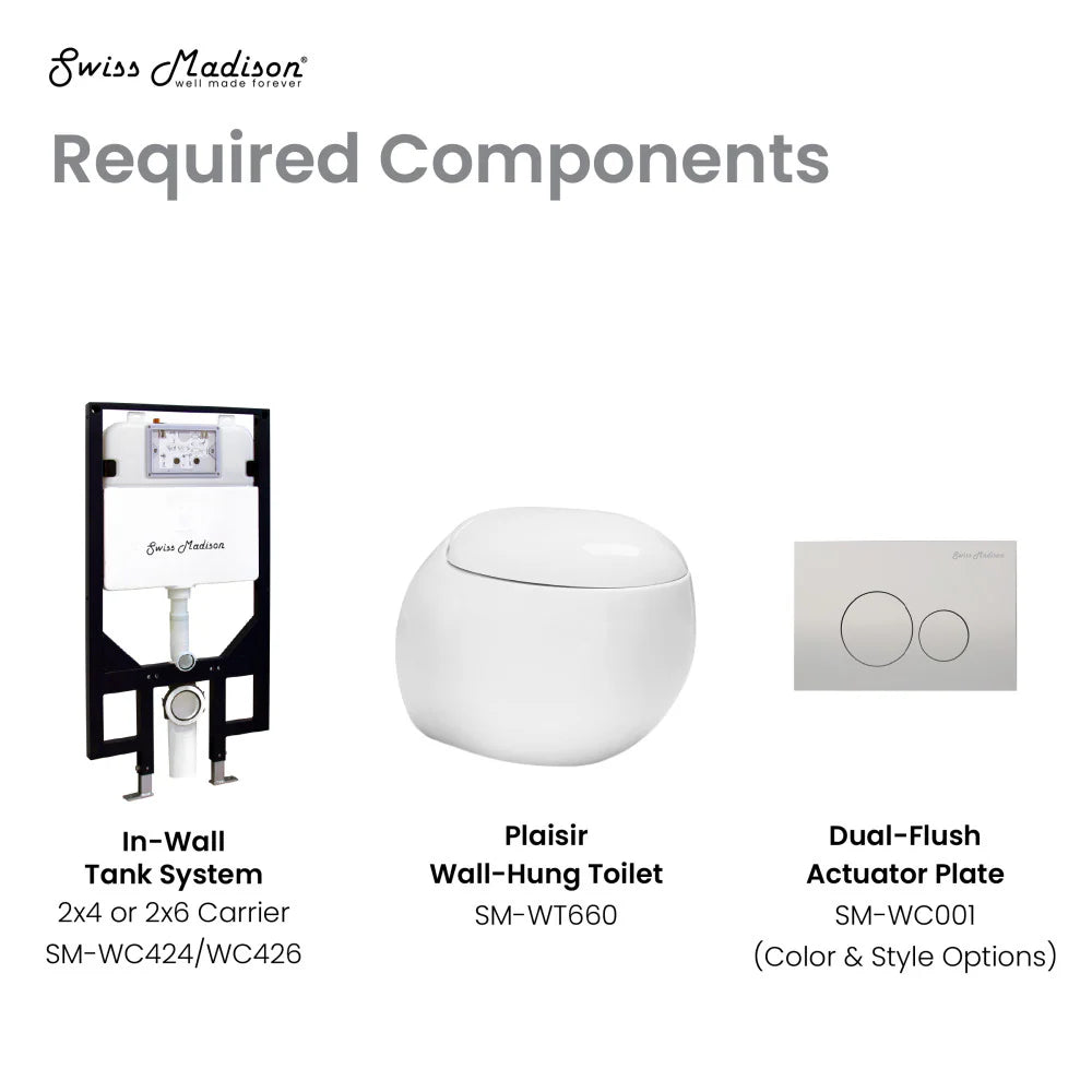 Swiss Madison – Plaisir Wall-Hung Elongated Toilet Bowl (SM-WT660)