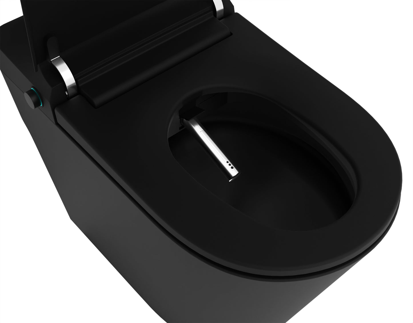 ANZZI ENVO Echo Elongated 1.28 GPF Smart Bidet Toilet in Matte Black