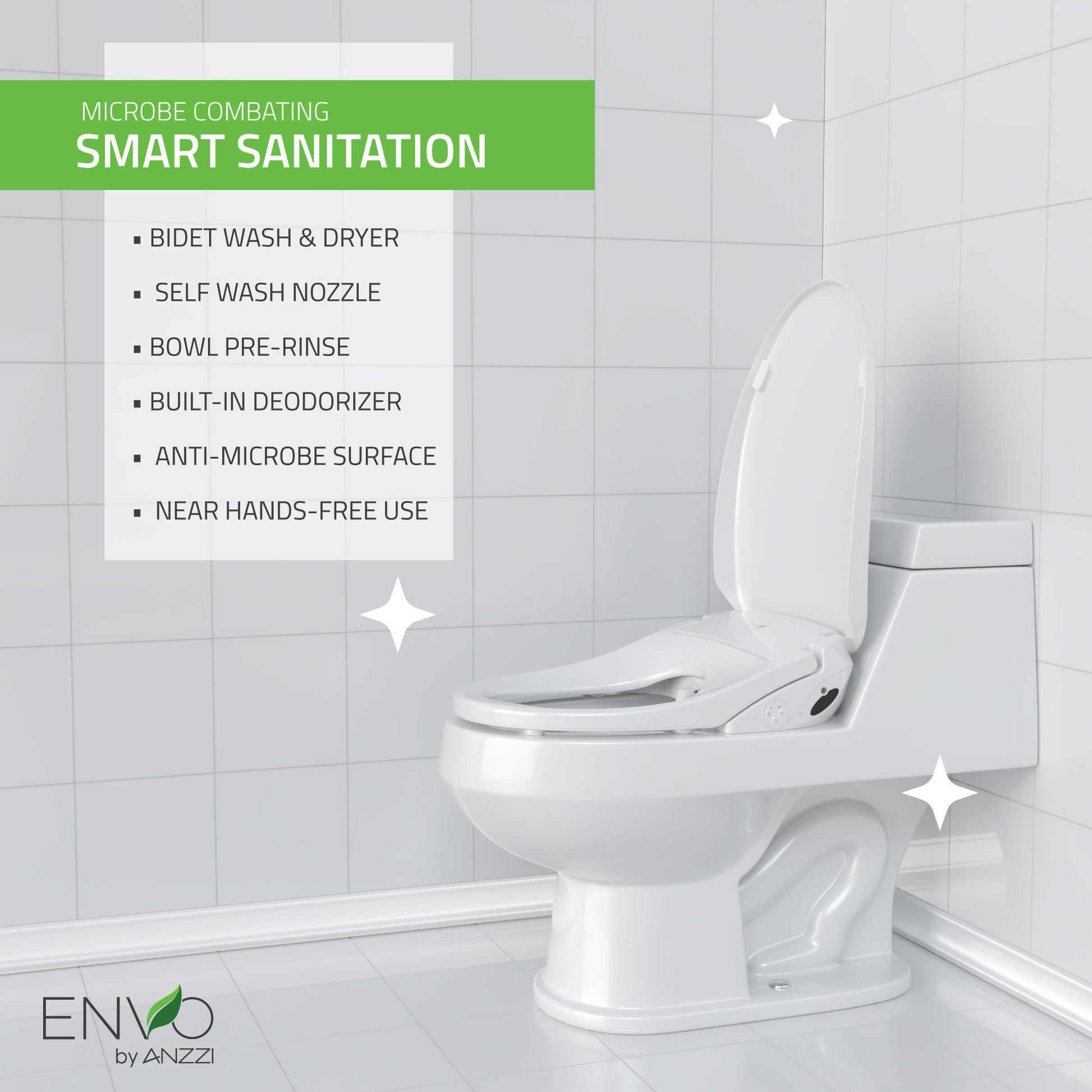 ANZZI Dive Smart Electric Bidet Toilet Seat